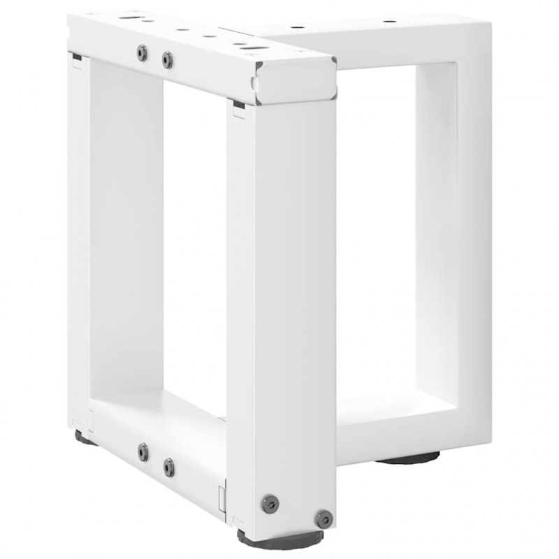 Nogi do stolika kawowego w kształcie litery T 2 szt. Białe 30x25x(30-31) cm Stal