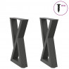 Nogi do stolika kawowego 2 szt. Antracyt 28x(42-43,3) cm Stal