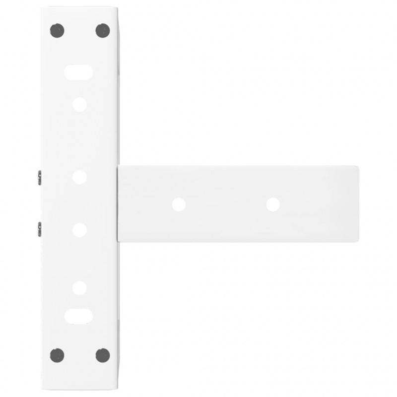 Nogi do stolika kawowego w kształcie litery T 2 szt. Białe 30x25x(30-31) cm Stal