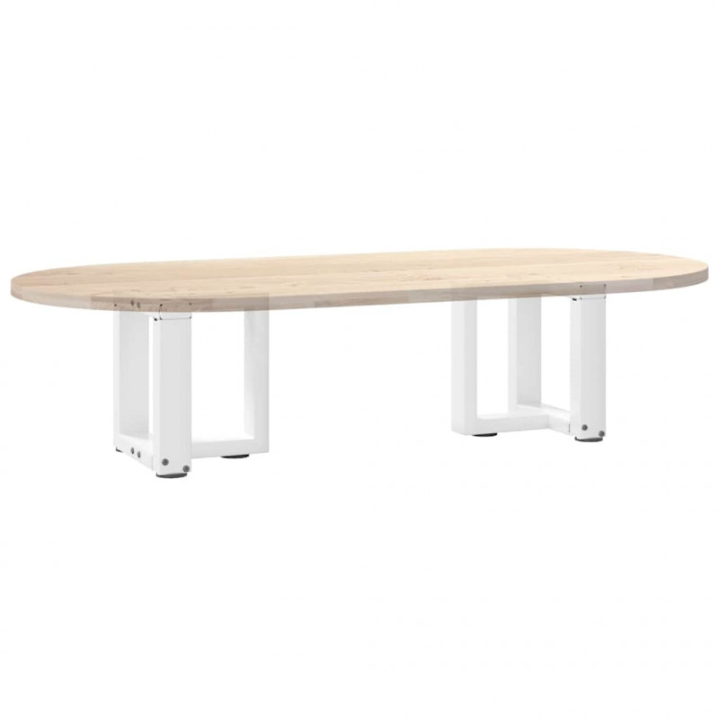 Nogi do stolika kawowego w kształcie litery T 2 szt. Białe 30x25x(30-31) cm Stal