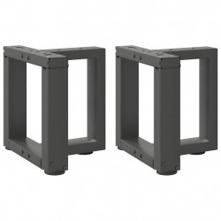 Nogi do stolika kawowego w kształcie litery T 2 szt. Antracyt 30x25x(30-31) cm Stal