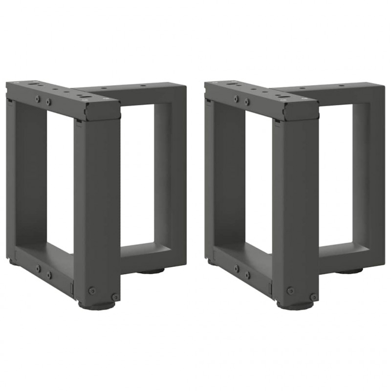 Nogi do stolika kawowego w kształcie litery T 2 szt. Antracyt 30x25x(30-31) cm Stal