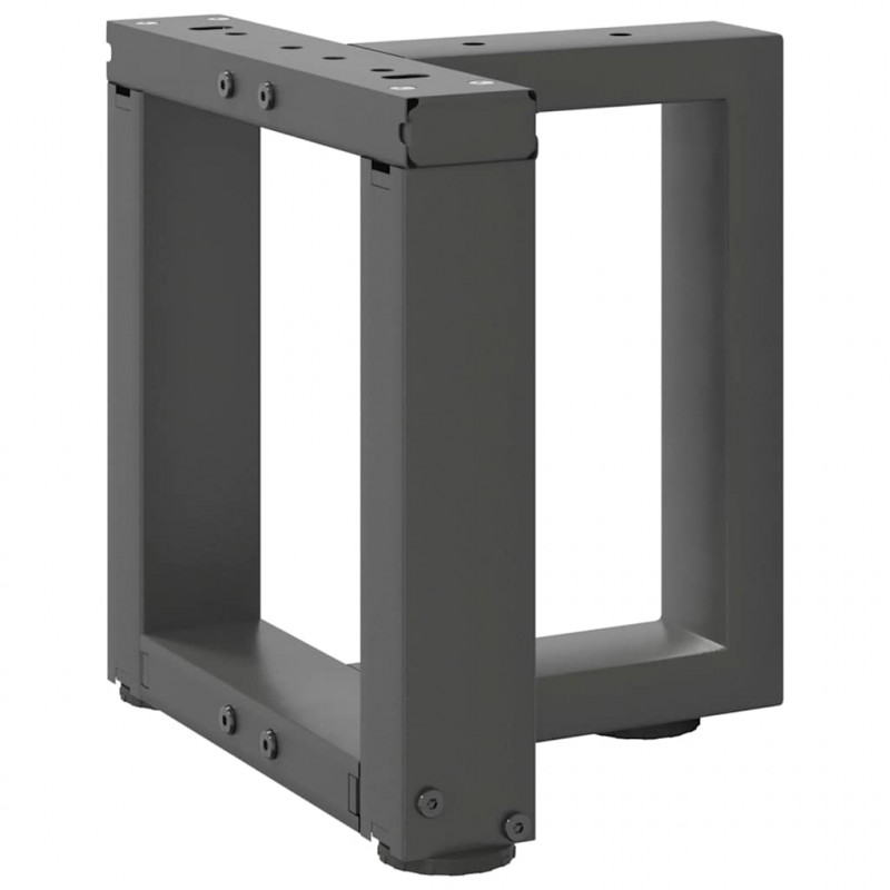 Nogi do stolika kawowego w kształcie litery T 2 szt. Antracyt 30x25x(30-31) cm Stal