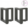 Nogi do stolika kawowego w kształcie litery T 2 szt. Antracyt 30x25x(30-31) cm Stal
