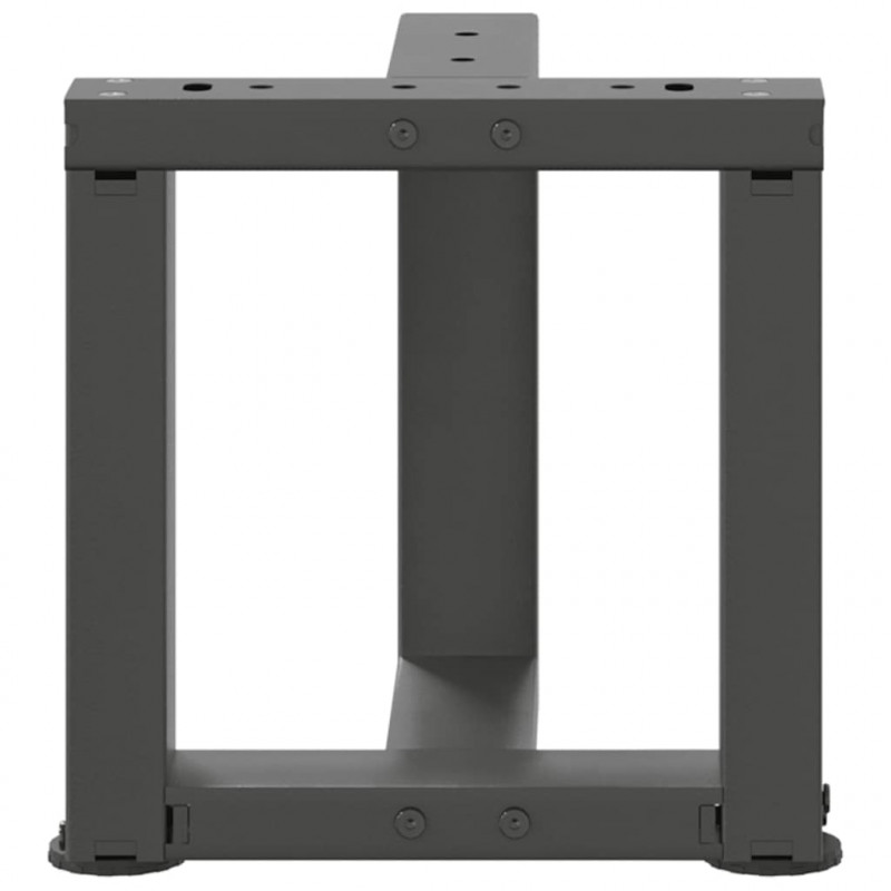 Nogi do stolika kawowego w kształcie litery T 2 szt. Antracyt 30x25x(30-31) cm Stal