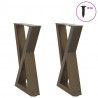Nogi do stolika kawowego 2 szt. Naturalna stal 28x(42-43,3) cm Stal