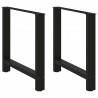 Nogi do stołu jadalnego czarne 2 szt. 80x(72-73) cm stal