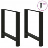 Nogi do stołu jadalnego czarne 2 szt. 80x(72-73) cm stal