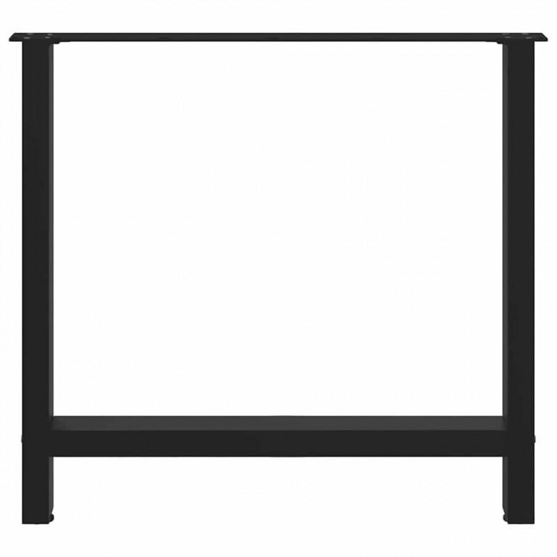 Nogi do stołu jadalnego czarne 2 szt. 80x(72-73) cm stal