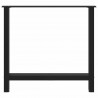 Nogi do stołu jadalnego czarne 2 szt. 80x(72-73) cm stal