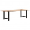 Nogi do stołu jadalnego czarne 2 szt. 80x(72-73) cm stal