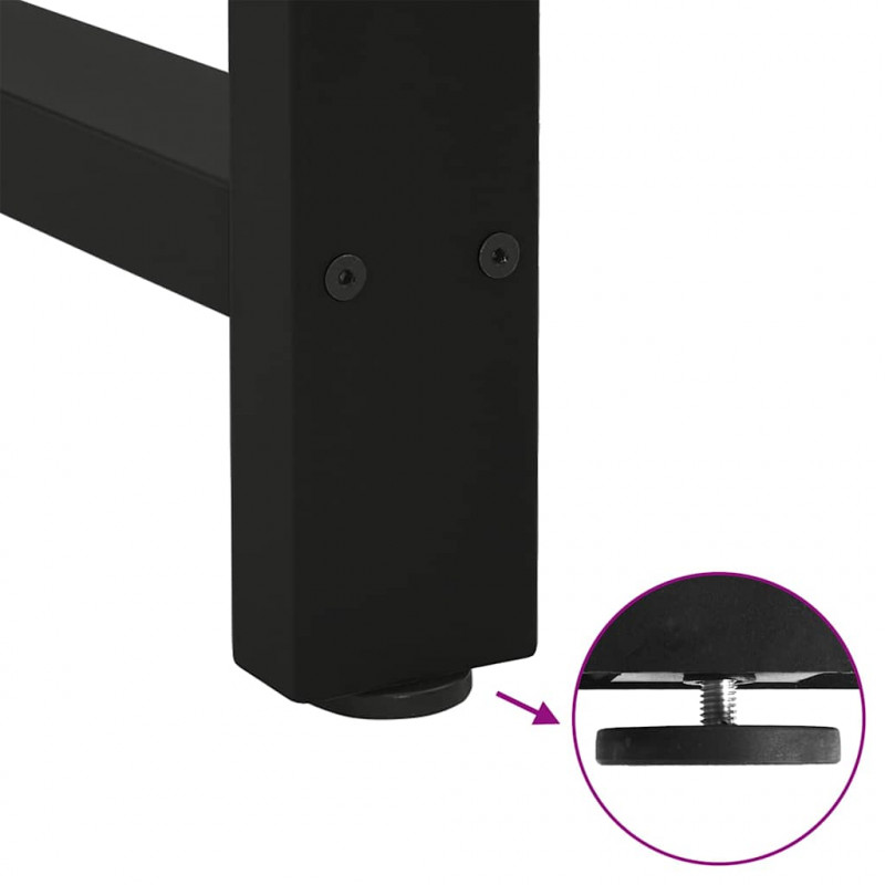 Nogi do stołu jadalnego czarne 2 szt. 80x(72-73) cm stal