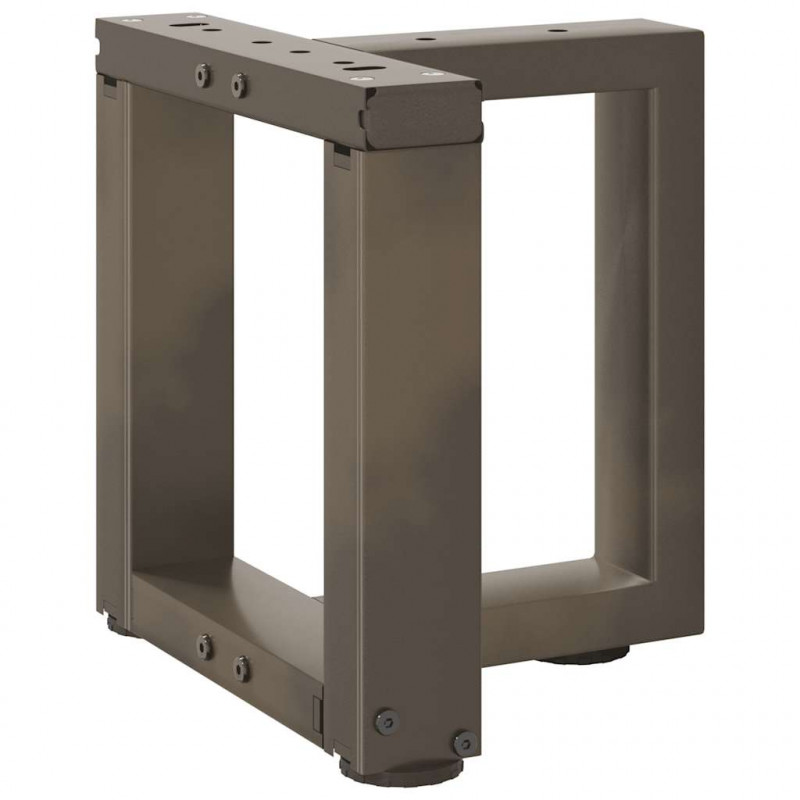 Nogi do stolika kawowego w kształcie litery T 2 szt. Czarne 30x25x(30-31) cm Stal