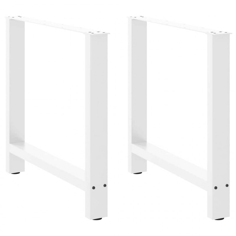 Nogi do stołu jadalnego białe 2 szt. 80x(72-73) cm stal