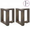 Nogi do stolika kawowego w kształcie litery T 2 szt. Czarne 30x25x(30-31) cm Stal