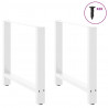 Nogi do stołu jadalnego białe 2 szt. 80x(72-73) cm stal