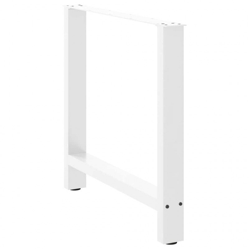 Nogi do stołu jadalnego białe 2 szt. 80x(72-73) cm stal