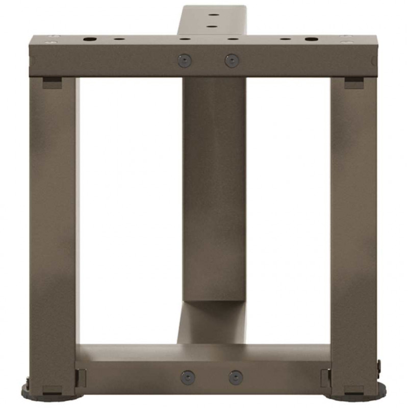 Nogi do stolika kawowego w kształcie litery T 2 szt. Czarne 30x25x(30-31) cm Stal