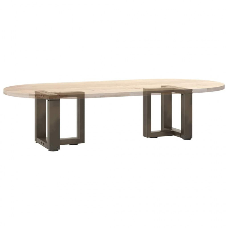 Nogi do stolika kawowego w kształcie litery T 2 szt. Czarne 30x25x(30-31) cm Stal