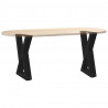 Nogi do stolika kawowego 2 szt. Czarne 38x(42-43,3) cm Stal