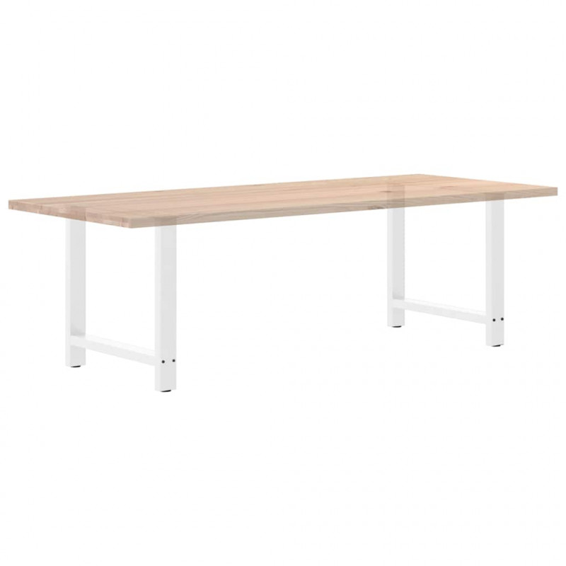 Nogi do stołu jadalnego białe 2 szt. 80x(72-73) cm stal
