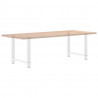 Nogi do stołu jadalnego białe 2 szt. 80x(72-73) cm stal