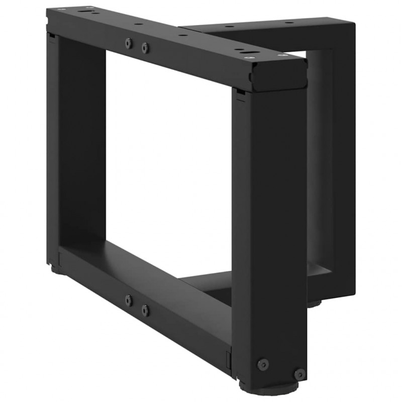 Nogi do stolika kawowego w kształcie litery T 2 szt. Czarne 40x25x(30-31) cm Stal