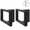 Nogi do stolika kawowego w kształcie litery T 2 szt. Czarne 40x25x(30-31) cm Stal