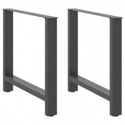 Nogi do stołu jadalnego Antracyt 2 szt. 80x(72-73) cm Stal