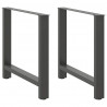 Nogi do stołu jadalnego Antracyt 2 szt. 80x(72-73) cm Stal