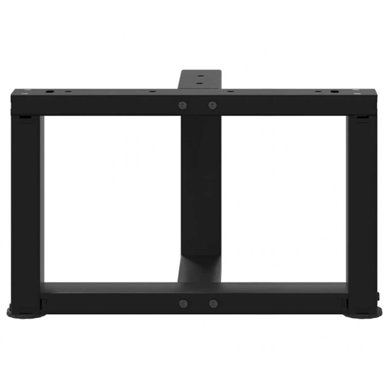 Nogi do stolika kawowego w kształcie litery T 2 szt. Czarne 40x25x(30-31) cm Stal