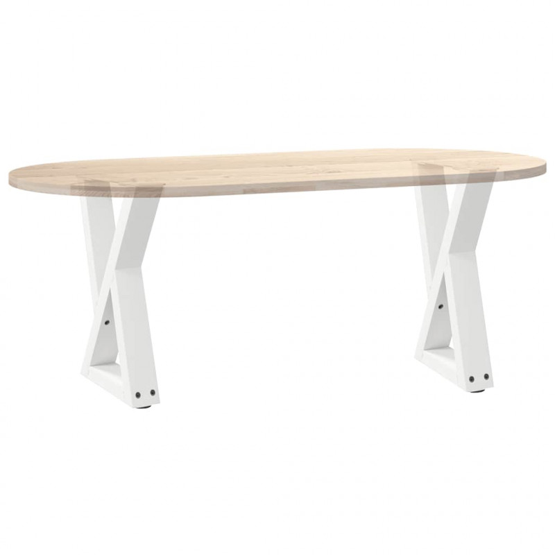 Nogi do stolika kawowego 2 szt. Białe 38x(42-43,3) cm Stal