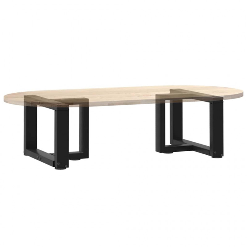 Nogi do stolika kawowego w kształcie litery T 2 szt. Czarne 40x25x(30-31) cm Stal