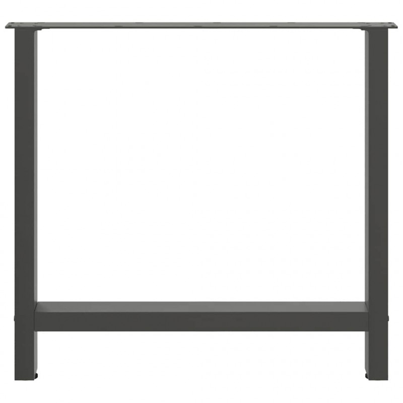 Nogi do stołu jadalnego Antracyt 2 szt. 80x(72-73) cm Stal