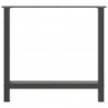 Nogi do stołu jadalnego Antracyt 2 szt. 80x(72-73) cm Stal