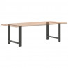 Nogi do stołu jadalnego Antracyt 2 szt. 80x(72-73) cm Stal
