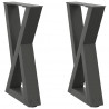 Nogi do stolika kawowego 2 szt. Antracyt 38x(42-43,3) cm Stal