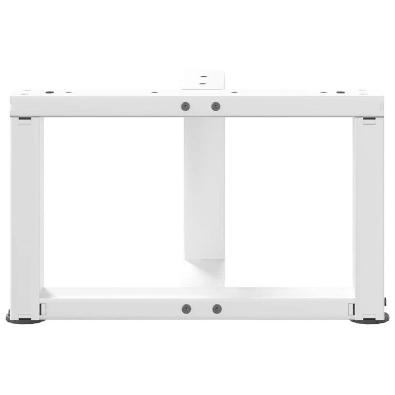 Nogi do stolika kawowego w kształcie litery T 2 szt. Białe 40x25x(30-31) cm Stal