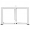 Nogi do stolika kawowego w kształcie litery T 2 szt. Białe 40x25x(30-31) cm Stal