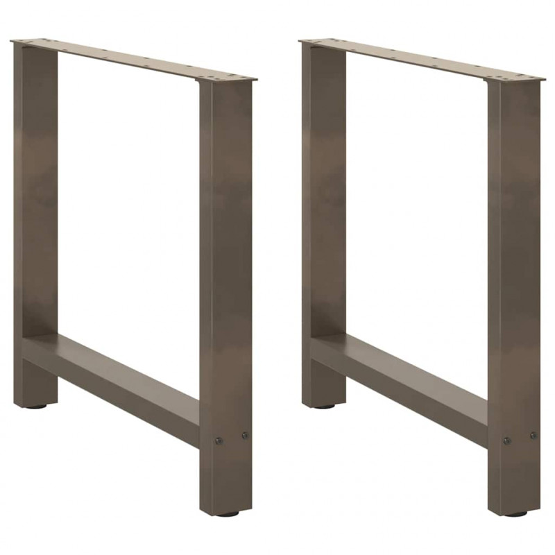 Nogi do stołu jadalnego Naturalna stal 2 szt. 80x(72-73) cm Stal