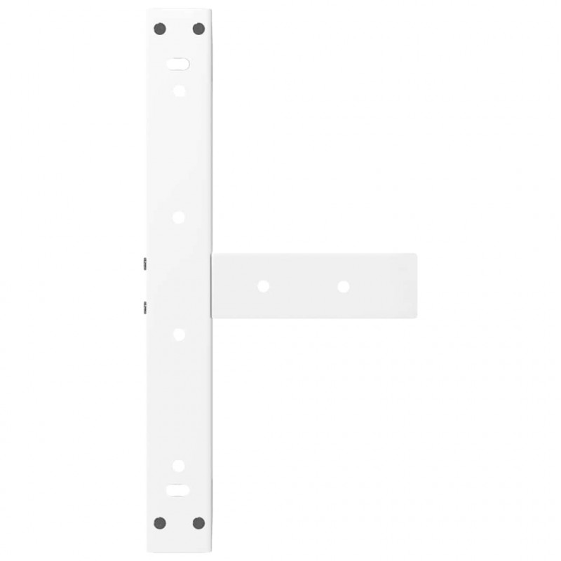 Nogi do stolika kawowego w kształcie litery T 2 szt. Białe 40x25x(30-31) cm Stal