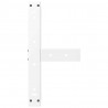 Nogi do stolika kawowego w kształcie litery T 2 szt. Białe 40x25x(30-31) cm Stal