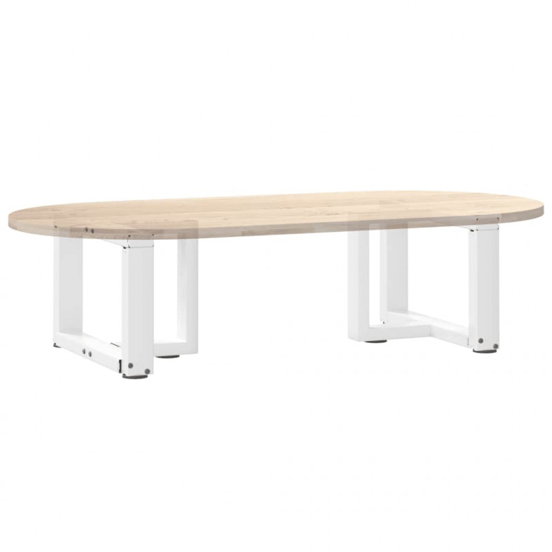 Nogi do stolika kawowego w kształcie litery T 2 szt. Białe 40x25x(30-31) cm Stal