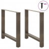 Nogi do stołu jadalnego Naturalna stal 2 szt. 80x(72-73) cm Stal