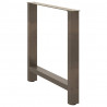 Nogi do stołu jadalnego Naturalna stal 2 szt. 80x(72-73) cm Stal