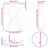 Nogi do stolika kawowego 2 szt. Antracyt 38x(42-43,3) cm Stal