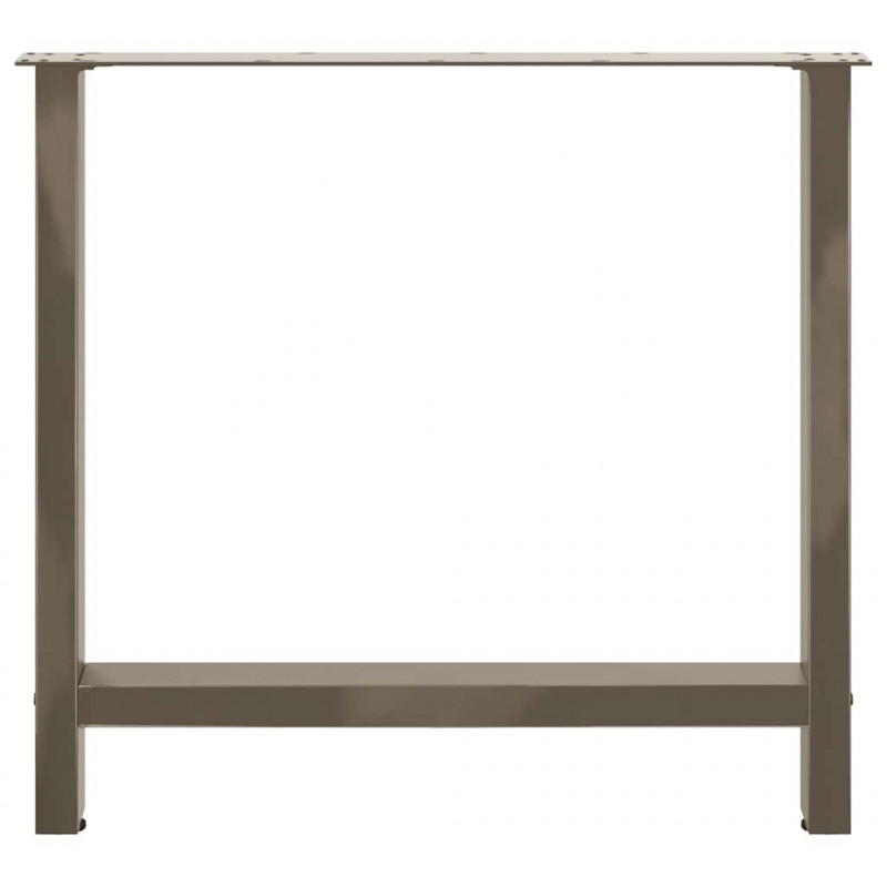 Nogi do stołu jadalnego Naturalna stal 2 szt. 80x(72-73) cm Stal