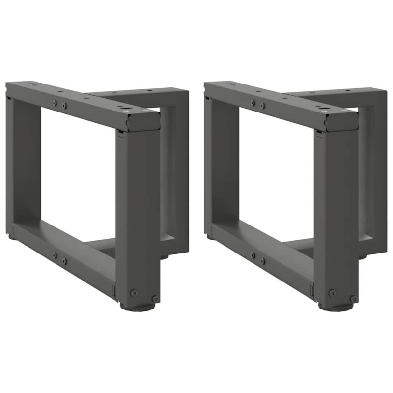 Nogi do stolika kawowego w kształcie litery T 2 szt. Antracyt 40x25x(30-31) cm Stal