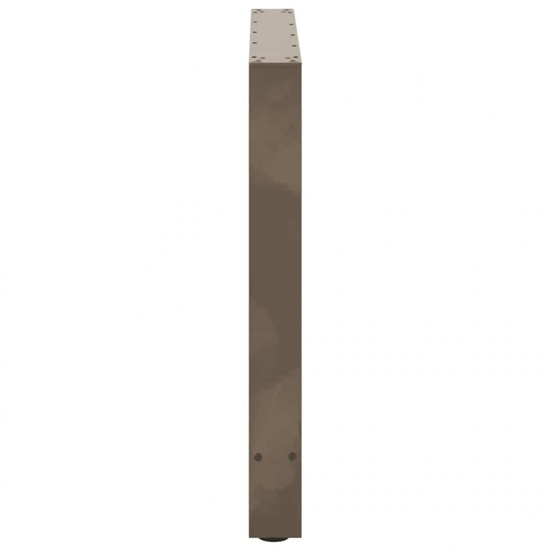 Nogi do stołu jadalnego Naturalna stal 2 szt. 80x(72-73) cm Stal