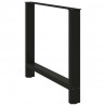 Nogi do stołu jadalnego czarne 2 szt. 90x(72-73) cm stal